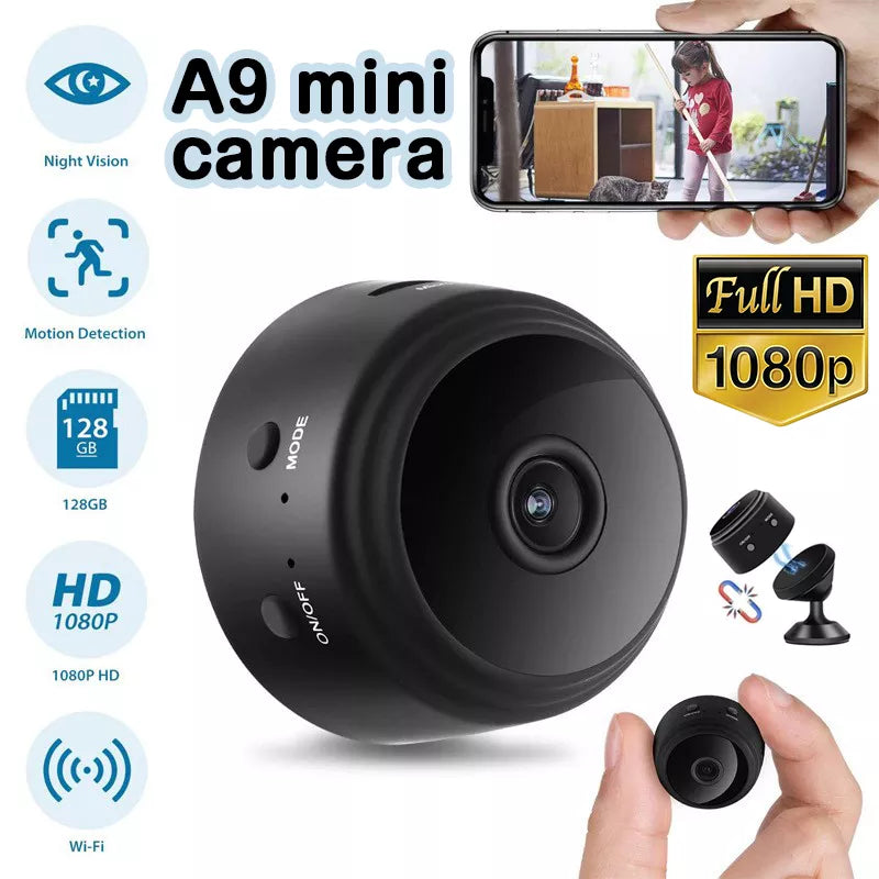 A9 Mini WiFi Wireless Camera – Rechargeable Indoor IP Security Camera with Night Vision & Voice Recording