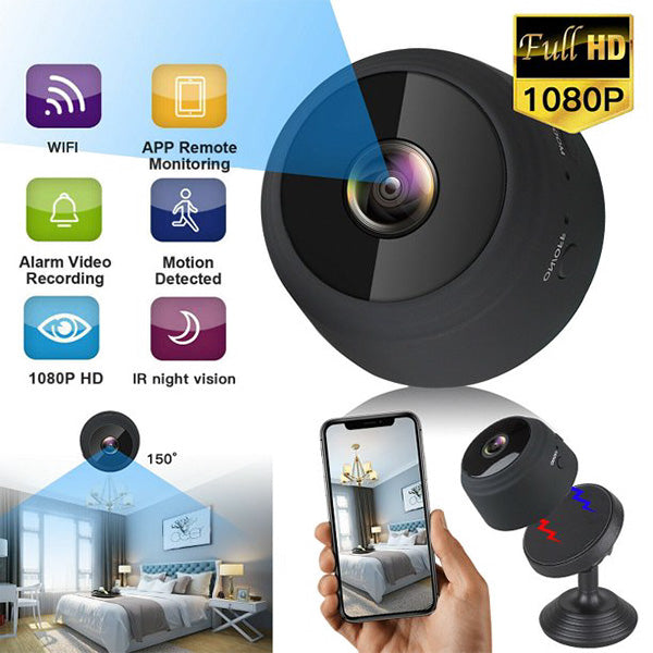 A9 Mini WiFi Wireless Camera – Rechargeable Indoor IP Security Camera with Night Vision & Voice Recording
